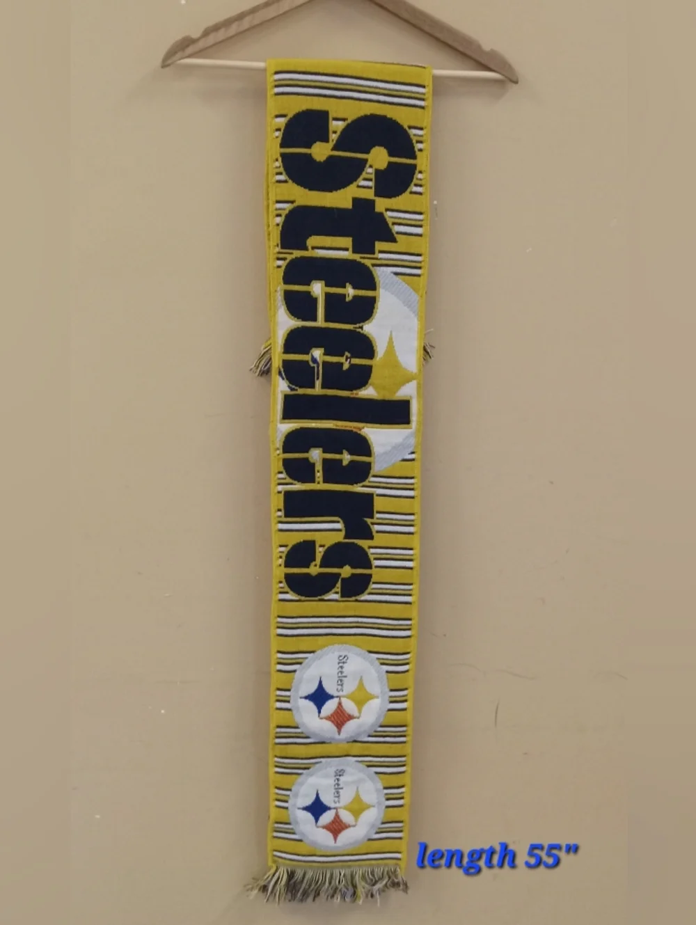 Pittsburgh Steelers Yellow Acrylic Scarf